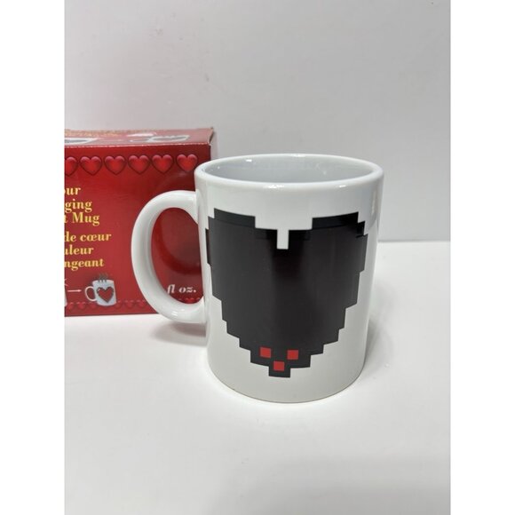 Heart Heat Sensitive Color Changing Mug Ceramic Funny Gift Cute Color Change Cup - Picture 2 of 8